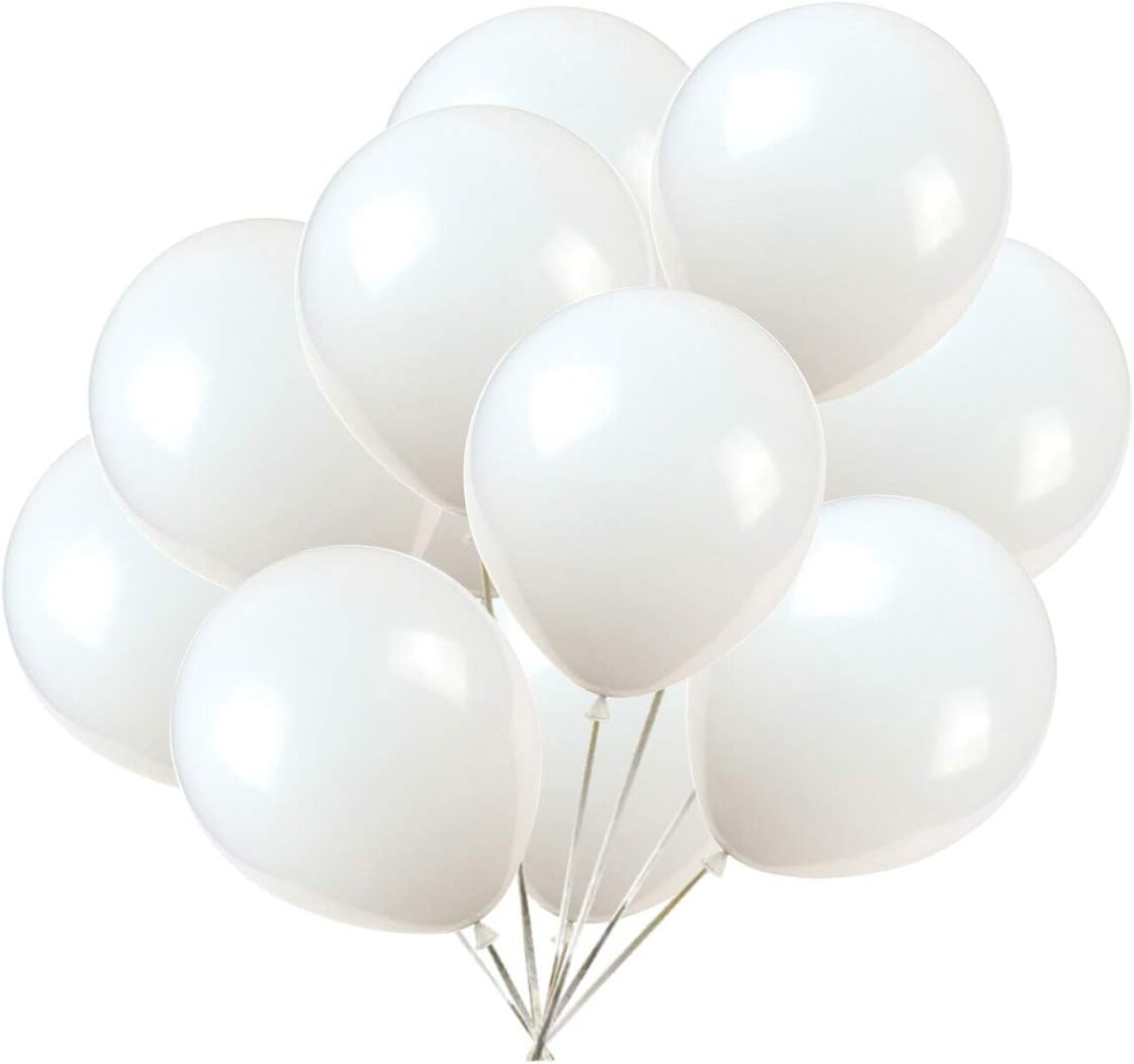 White Balloons,60 pcs 12 Inch Latex Balloons,for Wedding Birthday Party Baby Shower Christmas Party Decorations